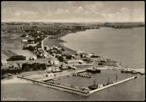 Postcard .Dänemark - Luftfoto-Fuur 1955