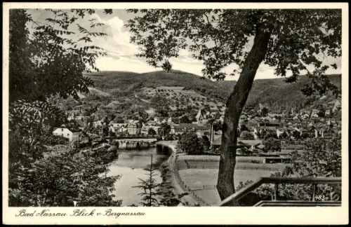 Ansichtskarte Nassau (Lahn) Blick v. Bergnassau 1938