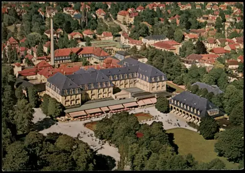 Bad Pyrmont Luftaufnahme vom Kurzentrum mit Kurhaus Luftbild 1969