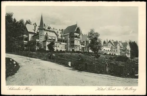 Ansichtskarte Schierke Hotel Fürst zu Stollberg 1928