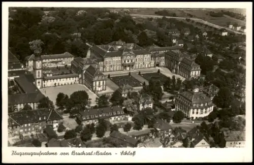Ansichtskarte Bruchsal Luftbild Flugzeugaufnahme Schloß 1938