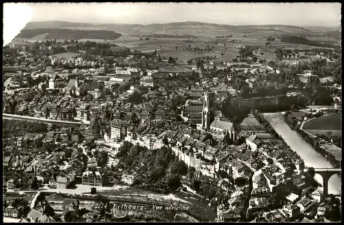 Ansichtskarte Lausanne Luftbild Flugzeugaufnahme 1963  Mischfrankatur