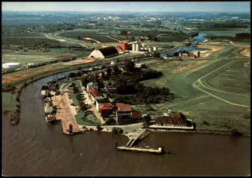 Ansichtskarte Stade Stood Luftbild Fliegeraufnahme Stadersand 1975
