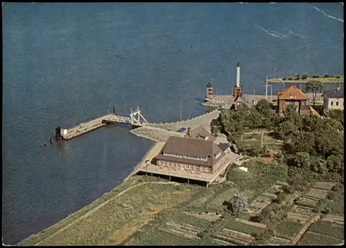 Ansichtskarte Stade Stood Luftbild Stadersand Gaststätte Elbkate 1969
