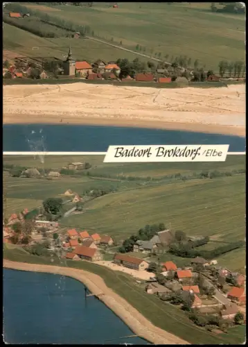 Ansichtskarte Brokdorf Luftbild Flugzeugaufnahme 1971