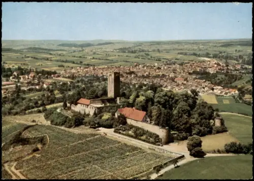 Sulzfeld am Main Luftaufnahme Luftbild Restaurant Burg Ravensburg 1971