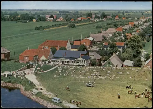 Ansichtskarte Kollmar Luftaufnahme Luftbild Fährhaus 1969