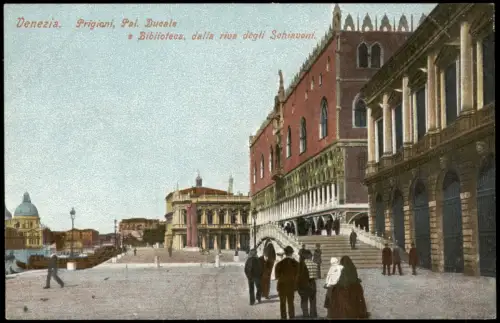 Venedig Venezia Prigioni Ducale e Biblioteca, dalla riva degli Schiavoni 1913
