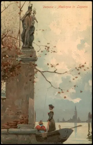 Cartolina Venedig Venezia Madonna in Laguna. Künstlerkarte 1913