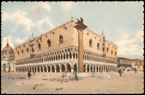Cartolina Venedig Venezia Venice - Künstlerkarte Palazzo Ducale. 1928