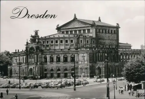 Ansichtskarte Innere Altstadt-Dresden Semperoper 1987