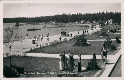 Neustädtel-Schneeberg (Erzgebirge) Strandbad am Neustädter See 1937