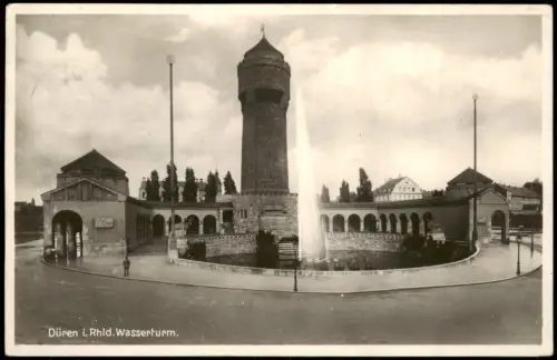 Ansichtskarte Düren Wasserturm 1938