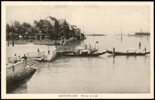 Lido di Venezia-Venedig Venezia Arrivo al Lido Restaurant Lomio 1928
