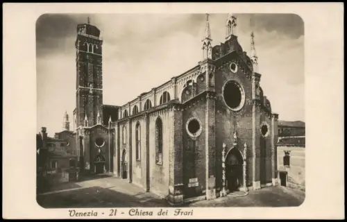 Cartolina Venedig Venezia Chiesa dei Frari 1929