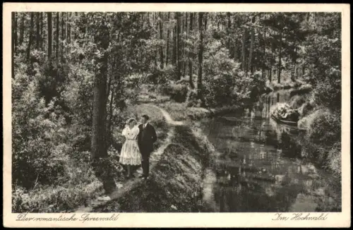 Lübbenau (Spreewald) Lubnjow Liebespaar Der romantische Spreewald Hochwald 1929