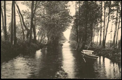 Ansichtskarte Burg (Spreewald) Burger Kanal Kahn 1913