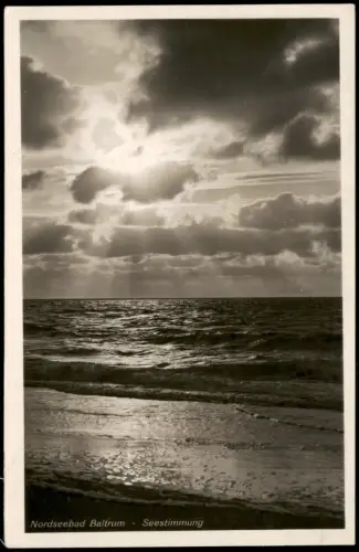 Ansichtskarte Baltrum Nordsee Strand Seestimmung Fotokarte 1938