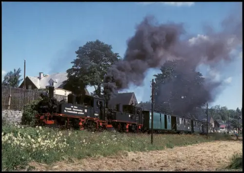Fichtelbergbahn Sonderzug Eisenbahn Jubiläums bei Hammerunterwiesenthal 1997