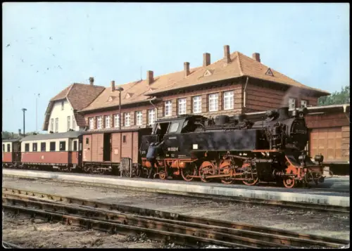 Ansichtskarte Kühlungsborn Bahnhof, Dampflokomotive 1979