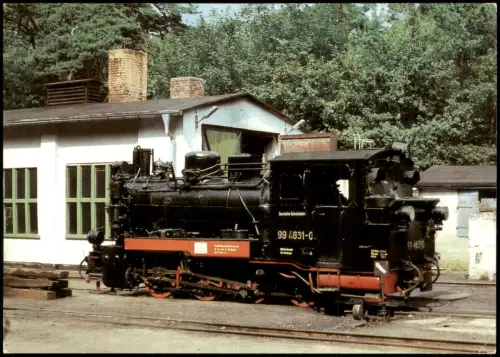Dampflokomotive im Ostseebezirk, Schmalspurbahn BR 99 4631 erbaut 1913 1985