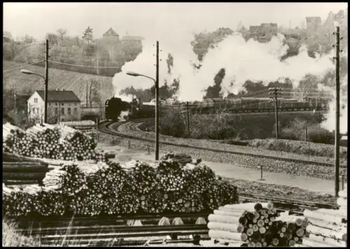 Ansichtskarte Röppisch-Gera Dampflokomotive Baureihe 58.30 Nahgüterzug 1982