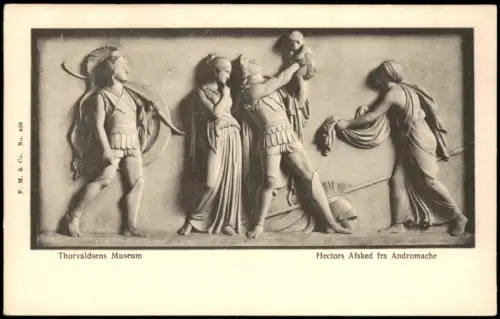 Kopenhagen København Museum Skulptur-Relief Hectors Afsked fra Andromache 1900