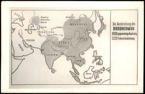 Religion/Kirche Missionswerk: Die Ausbreitung des BUDDHISMUS in Asien 1948