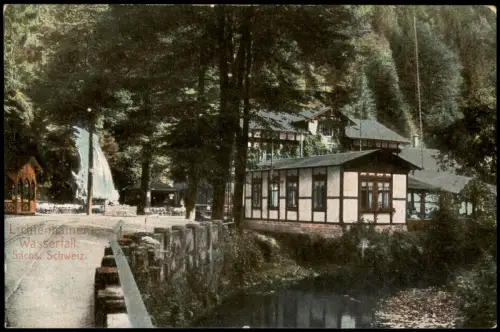 Lichtenhain-Sebnitz Hotel Lichtenhainer Wasserfall u. Pavillon 1906
