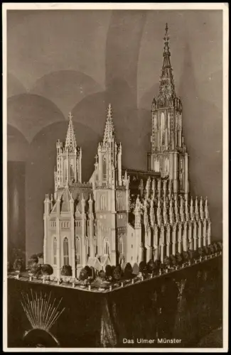 Ansichtskarte Geyer Modell Ulmer Münster R. Pfüller 1934
