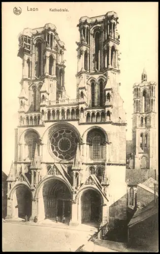 CPA Laon Außenansicht der Kathedrale 1915