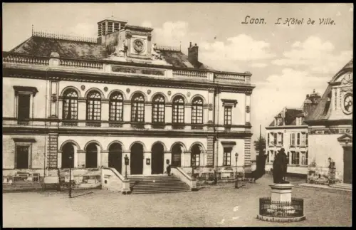CPA Laon Rathaus Hôtel de Ville 1915