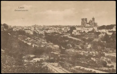 CPA Laon Gesamtansicht Ansicht Erster Weltkrieg 1915