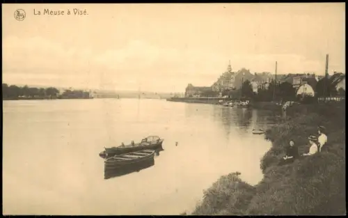 Postkaart Visé La Meuse à Visé Mosel Partie 1915