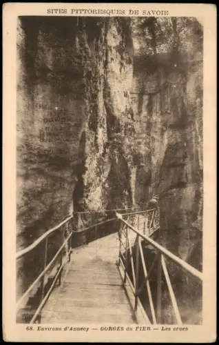 CPA Annecy Environs d'Annecy GORGES du FIER Les crues 1910