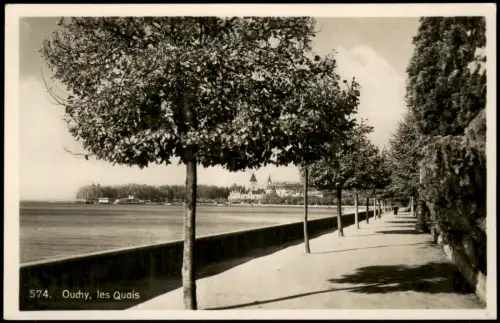 Ansichtskarte Ouchy-Lausanne Les Quais - Fotokarte 1930