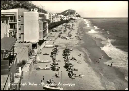 Cartolina .Italien Italia Riviera delle Palme Varigotti La spiaggia 1960