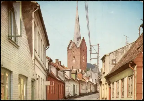 Postcard Nakskov Ortsansicht Straßen-Ansicht Bibrostrade 1963