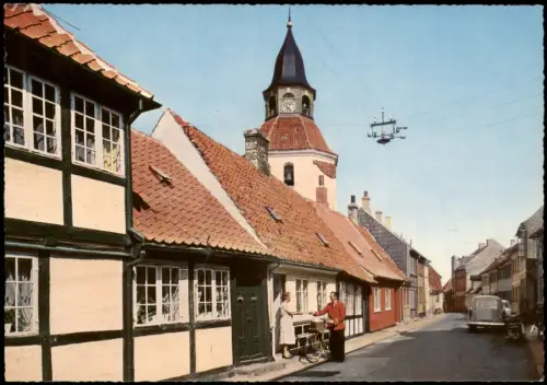 Postcard Faaborg Ortsansicht Klokketaarnet Glockenturm 1965