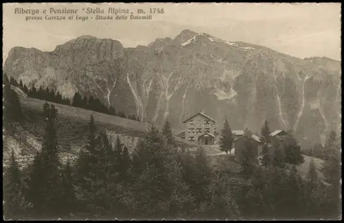 Trentino-Südtirol Albergo Pensione   Carezza al Lago Strada delle Dolomiti 1910