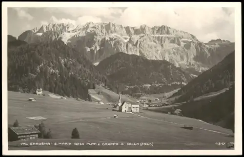 Gröden Südtirol Val GardenaS. MARIA verso PLAN e GRUPPO di SELLA 1930