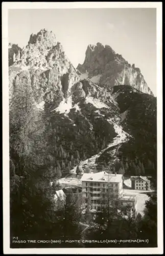 Cartolina Cortina d´Ampezzo Monte Cristallo - Hotel 1930