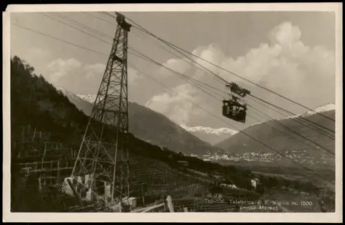 Cartolina Meran Merano Seilbahn 1931
