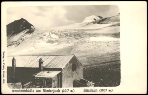 Ansichtskarte Sölden (Ötztal) Niederjoch Similaun Hütte 1906
