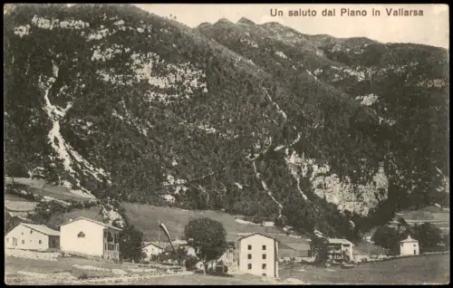 Cartolina Vallarsa Brandtal Un saluto dal Piano 1913