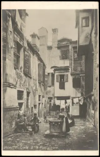 Cartolina Venedig Venezia Corte a S Pantaleone. Typen 1918