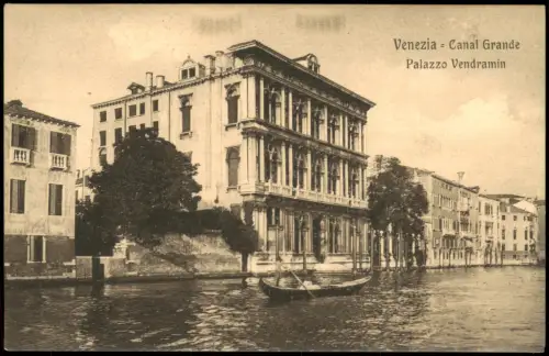 Cartolina Venedig Venezia Canal Grande Palazzo Vendramin 1910
