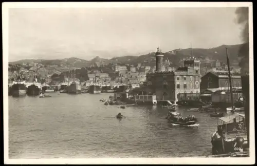 Cartolina Genua Genova (Zena) Hafen Porto Panorama Stadt-Ansicht 1925