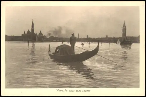 Cartolina Venedig Venezia Venezia vista dalla Laguna 1925