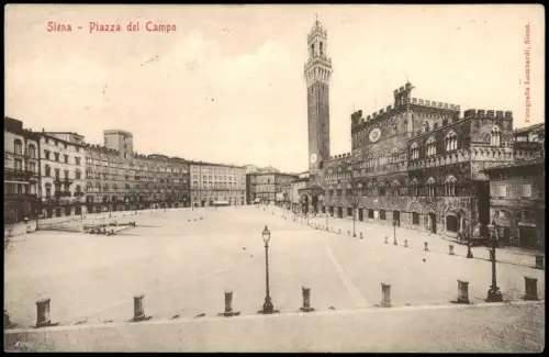 Cartolina Siena Siena Piazza del Campo 1908